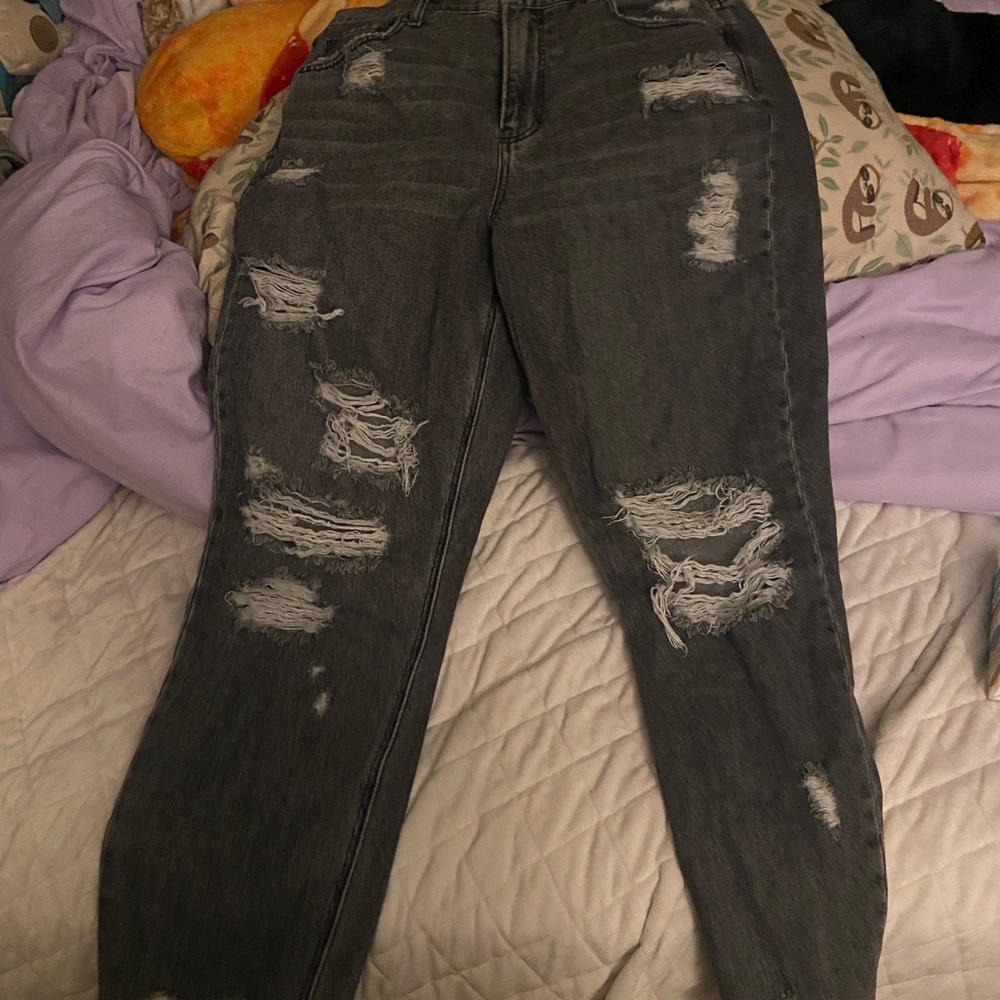 American Eagle Distressed Black Jeans for Women